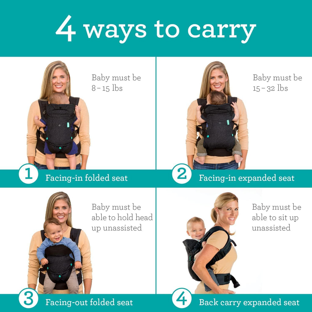 Convertible Baby Carrier 4-in-1 Flip Advanced Black
