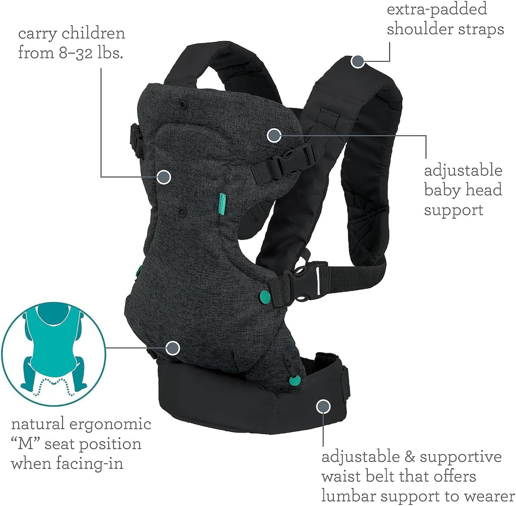 Convertible Baby Carrier 4-in-1 Flip Advanced Black